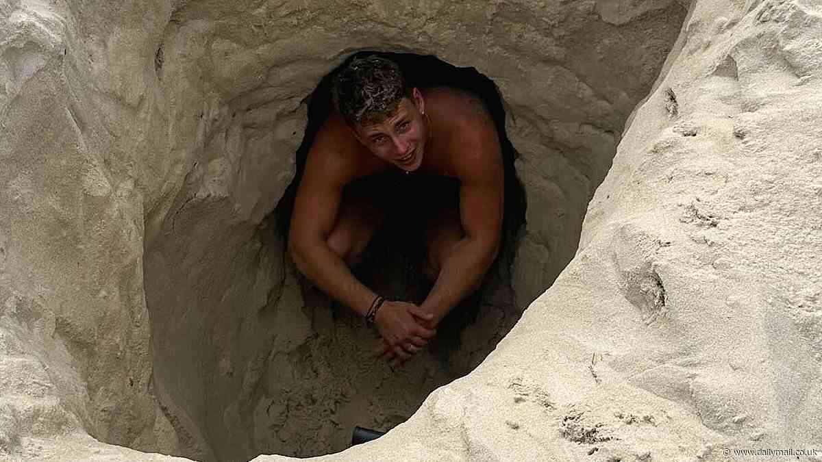 'I thought I was going to die': Brit tourist rescued from 8ft hole HE dug on Brazil beach tells of terror... but admits: 'It's just a guy thing to go to the beach and dig a hole'