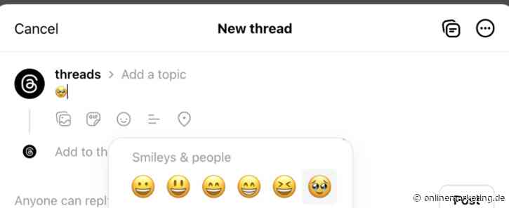 „Emoji your heart out“ – neuer Emoji Picker auf Threads