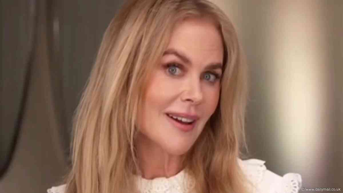 Odd moment Nicole Kidman answers questions as her sinister character from Nine Perfect Strangers during interview on The Project