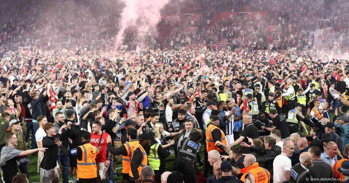 Saints send second 'reminder' warning fans against pitch invasion after Arsenal