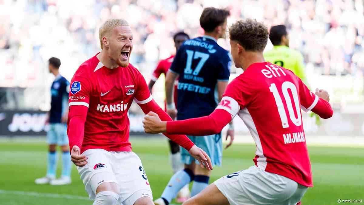 Meerdink leidt AZ met hattrick tegen Heerenveen naar finale Europese play-offs