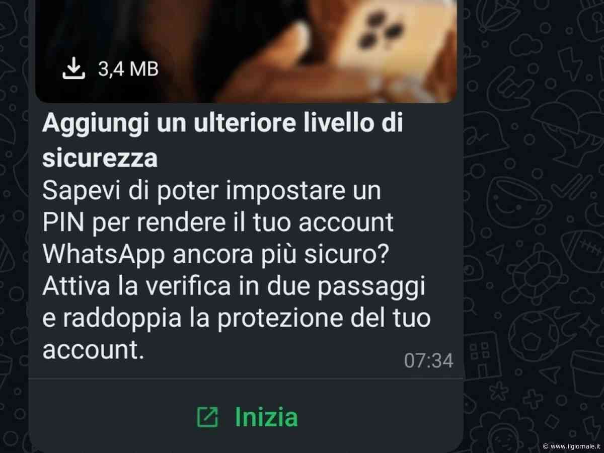 "Imposta il pin di sei cifre". Cosa vuol dire questo messaggio su WhatsApp