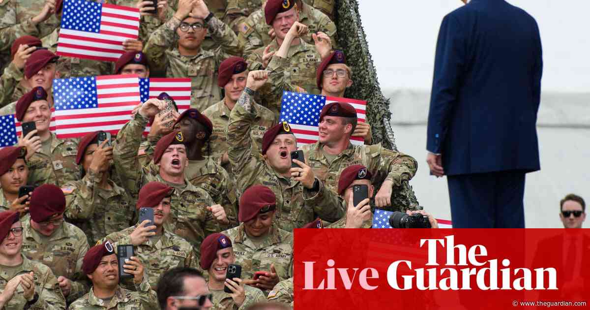 California asks court to block use of military to enforce law; Trump says army parade protests would trigger ‘very heavy force’ – live