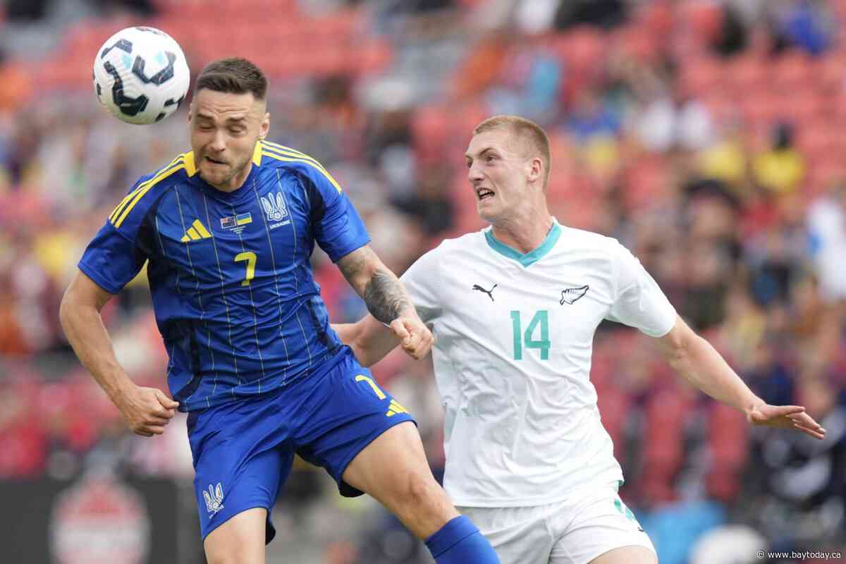 Zinchenko scores off the bench to help Ukraine defeat New Zealand at Canadian Shield