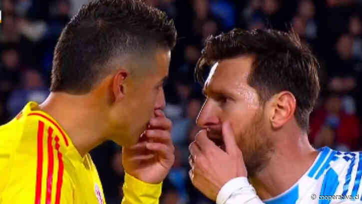 [VIDEO] El fuerte cruce entre Messi y James en el Argentina-Colombia