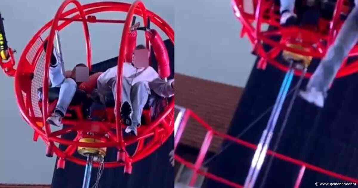 Meisje springt net op tijd uit attractie en ontsnapt aan ongeluk op kermis