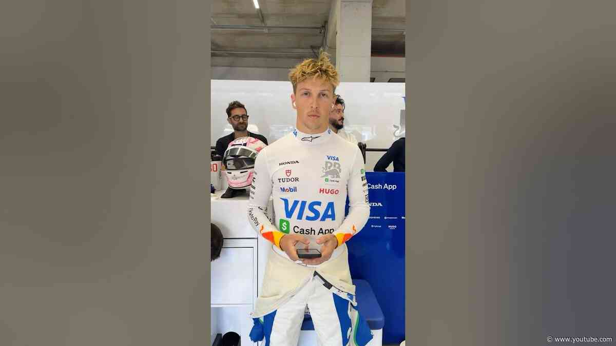 Nothing like racing with a song stuck in your head 🎶🤣 #F1 #VCARB #LiamLawson