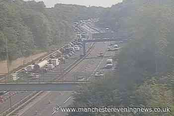 M60 traffic LIVE updates amid queues on THREE motorways after vehicle overturns