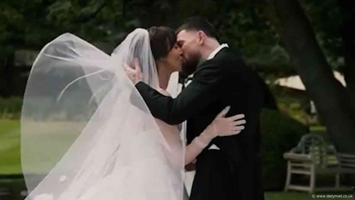 Newlyweds Megan McKenna and Oliver Burke look smitten in romantic wedding video as they are joined by family and friends at lavish ceremony