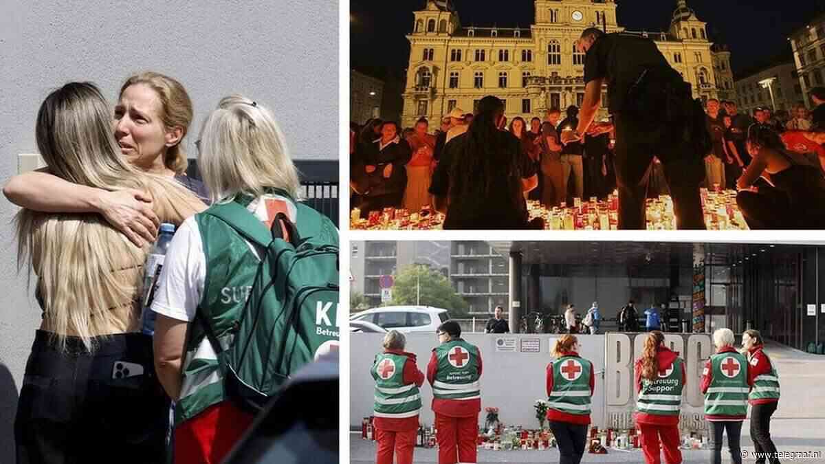 Leerlingen na dodelijke schietpartij op middelbare school Graz: ’We hadden zoveel verwondingen, en onze leraar is overleden’