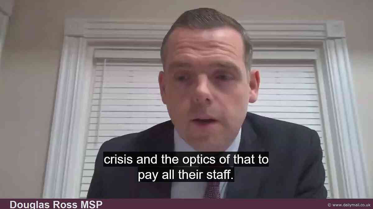 Ex-Scottish Tory leader Douglas Ross sparks fury by chairing 'farcical' Holyrood committee remotely from 4,000 miles away in the CARIBBEAN