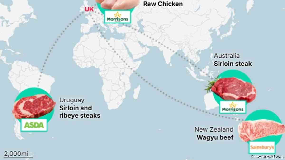 The cheap foreign meat flooding Britain's supermarket shelves: Farmers' fury over rise in beef and chicken imports from countries 'with lower animal welfare standards'