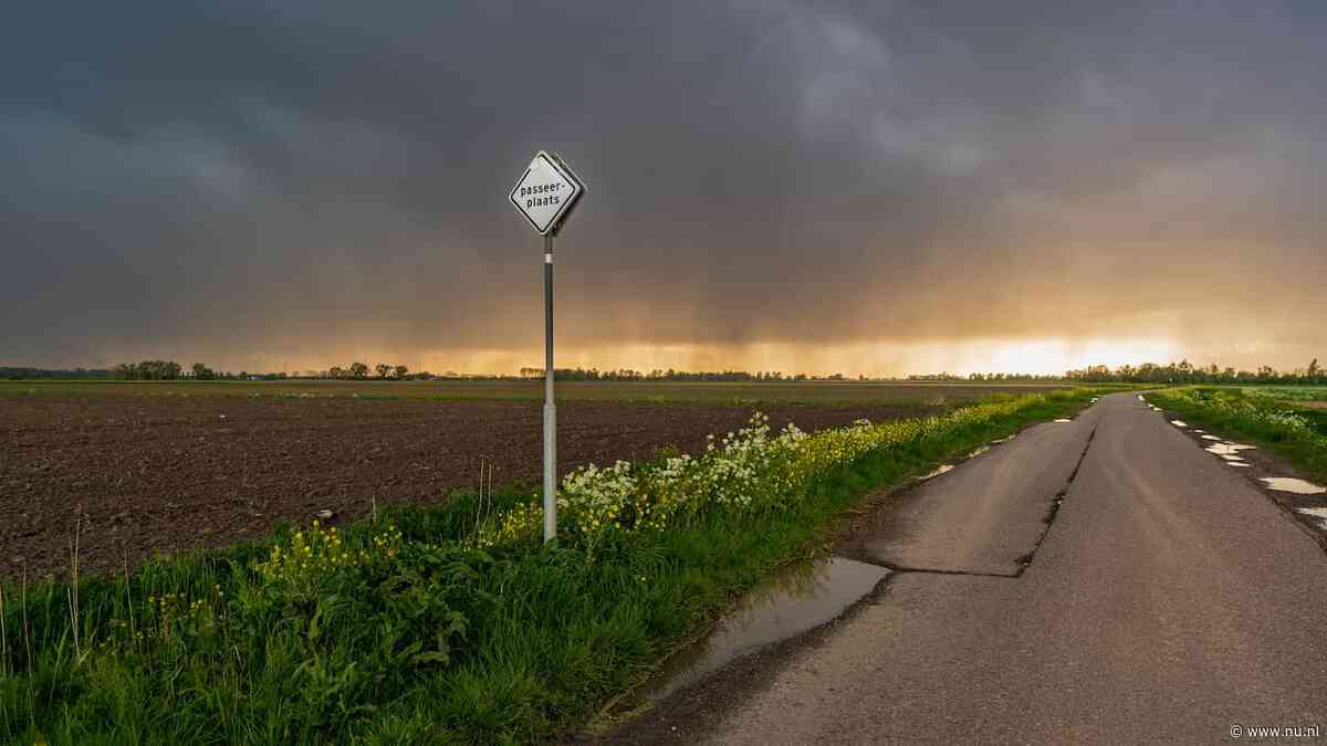 Lokaal snikhete dag eindigt in het zuiden met stevige onweersbuien en hagel