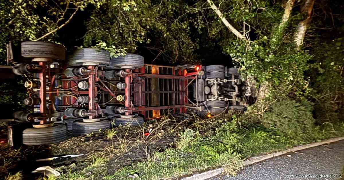 Lorry  driver taken to hospital with serious injuries after crash