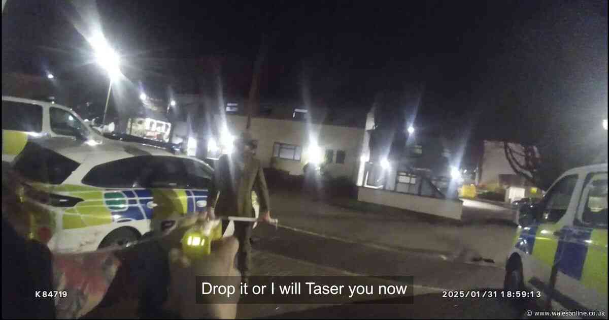 Video shows moment terrorist lures police officers out of station to attack them with knives and hatchet