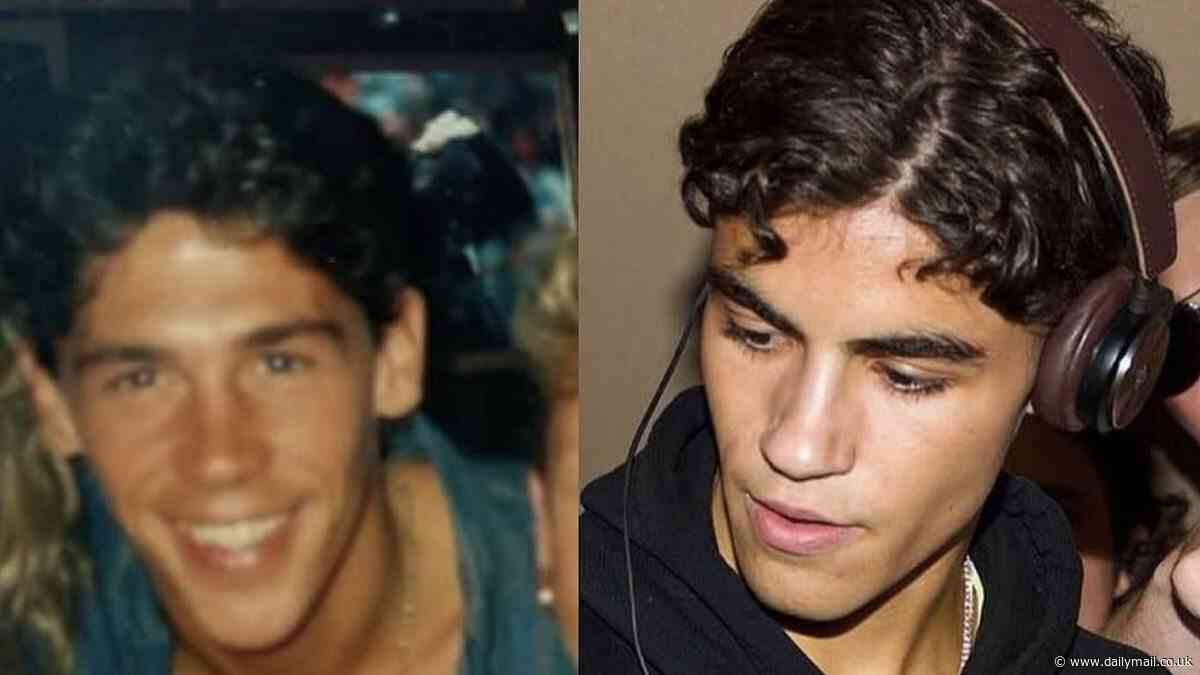 Wayne Lineker celebrates son Freddie's 21st birthday with throwback picture showcasing their striking similarities as he says: 'we are the same person'