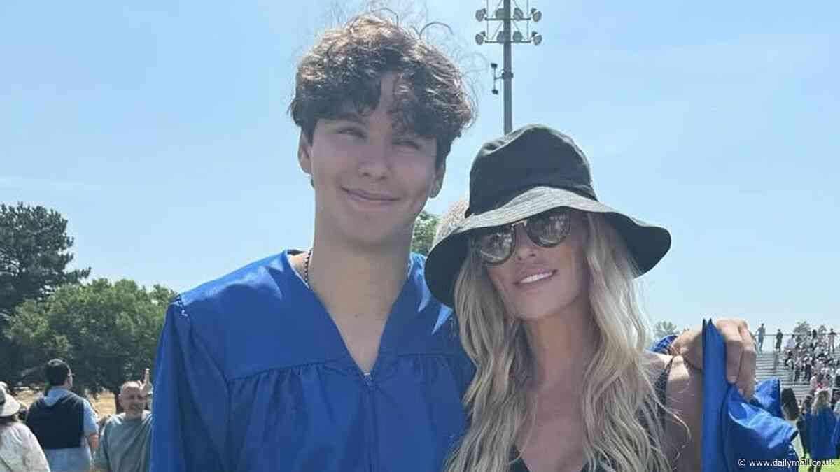 Brandi Glanville reunites with ex Eddie Cibrian and LeAnn Rimes at son's graduation after hospital scare