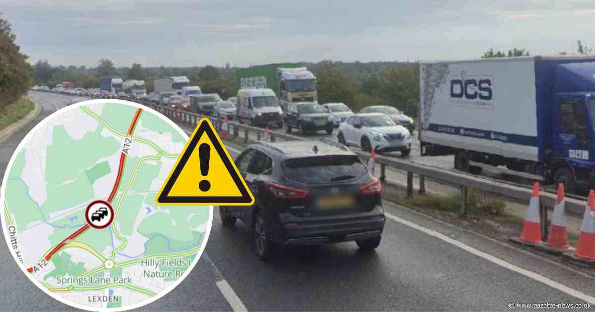 Traffic building and one lane closed on A12 due to broken down vehicle