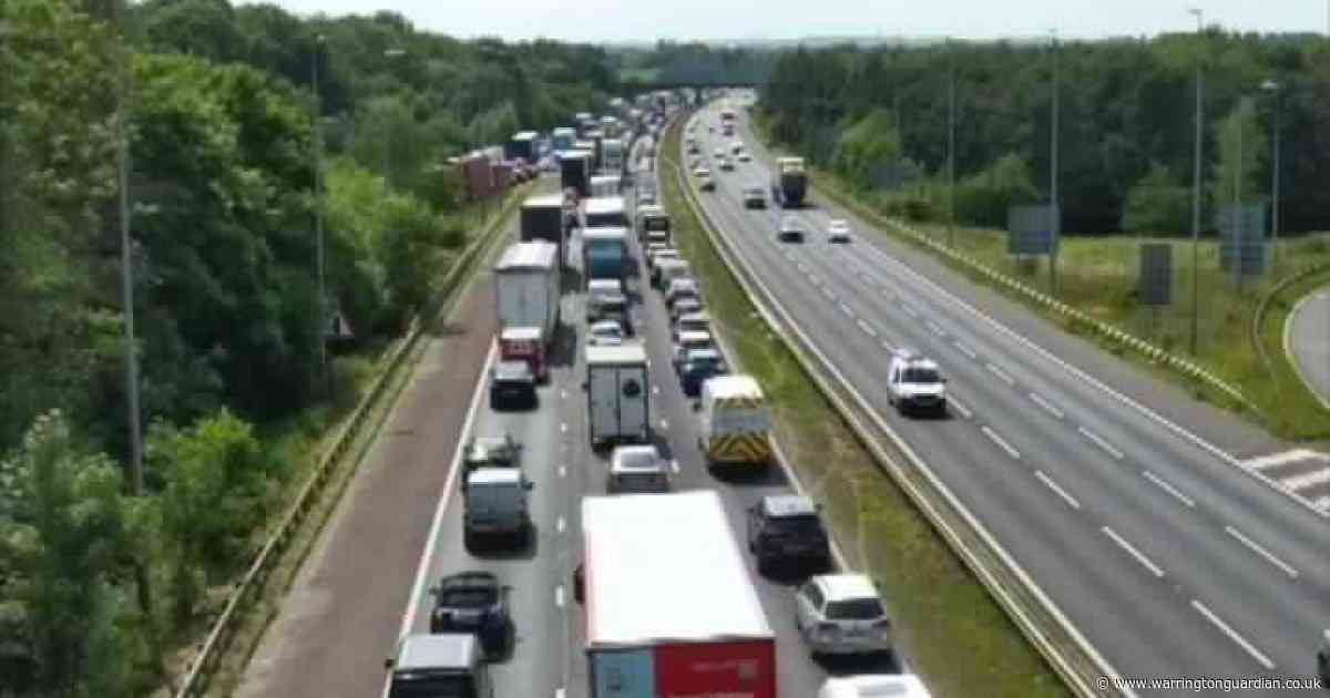 Police give update on M62 closure in Warrington ahead of evening rush hour