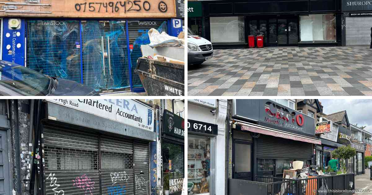 How many shops in one of Ilford's busiest streets are actually empty?
