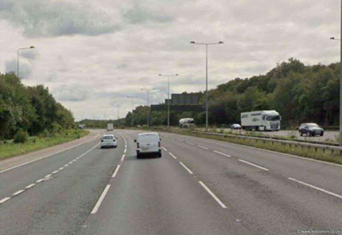 Motorway traffic held after woman spotted on side of M2
