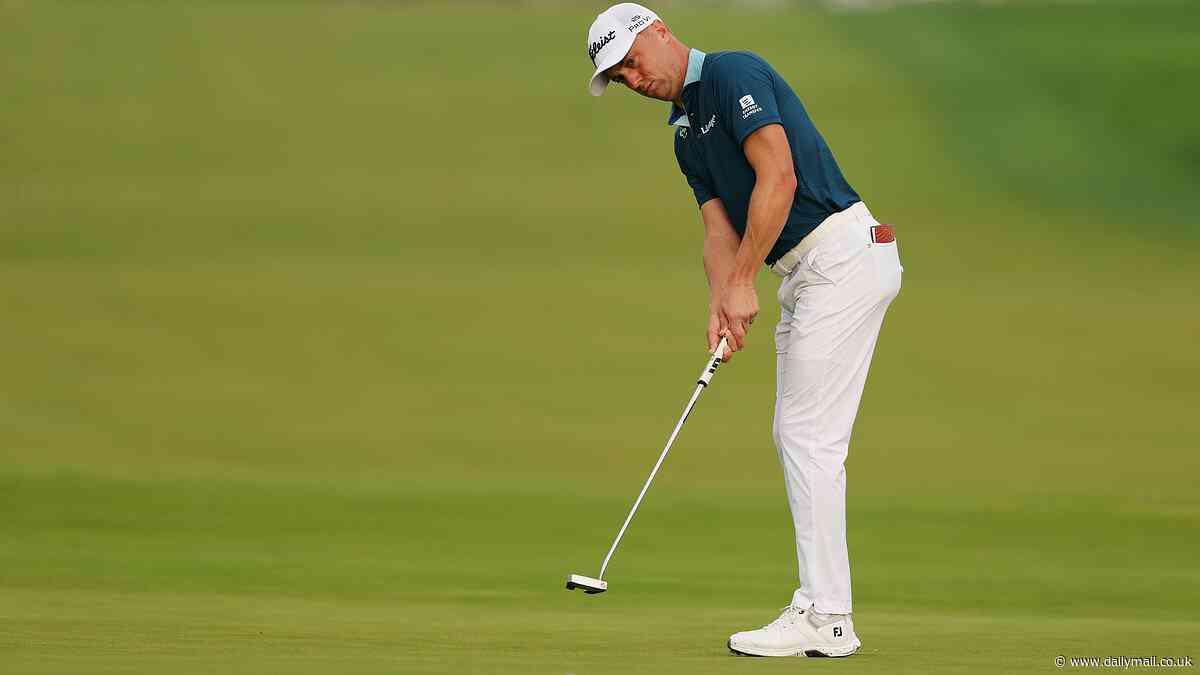 Justin Thomas hits horror FOUR putt to leave US Open hopes in tatters as American is left fighting to make the cut at Oakmont
