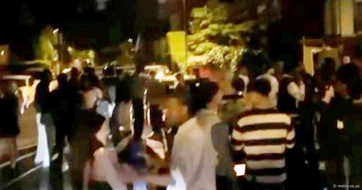 Mum tells 300 students partying at 2am to be quiet because her daughter has exams