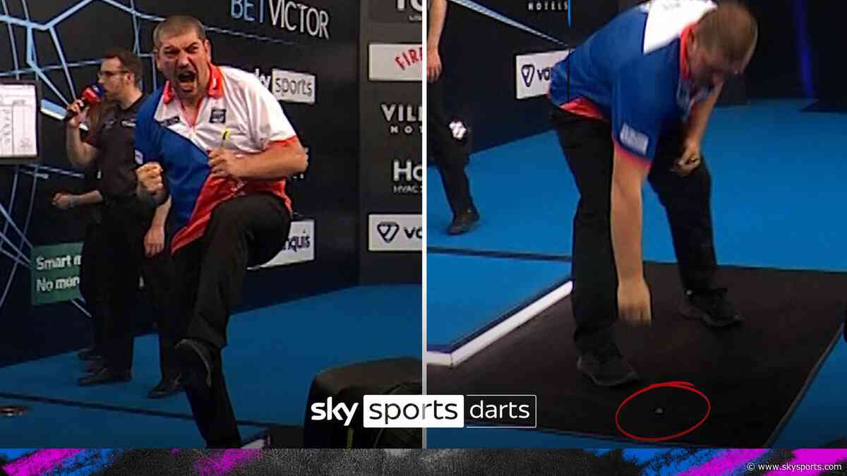 Krivka's tooth flies out as he celebrates win over India!