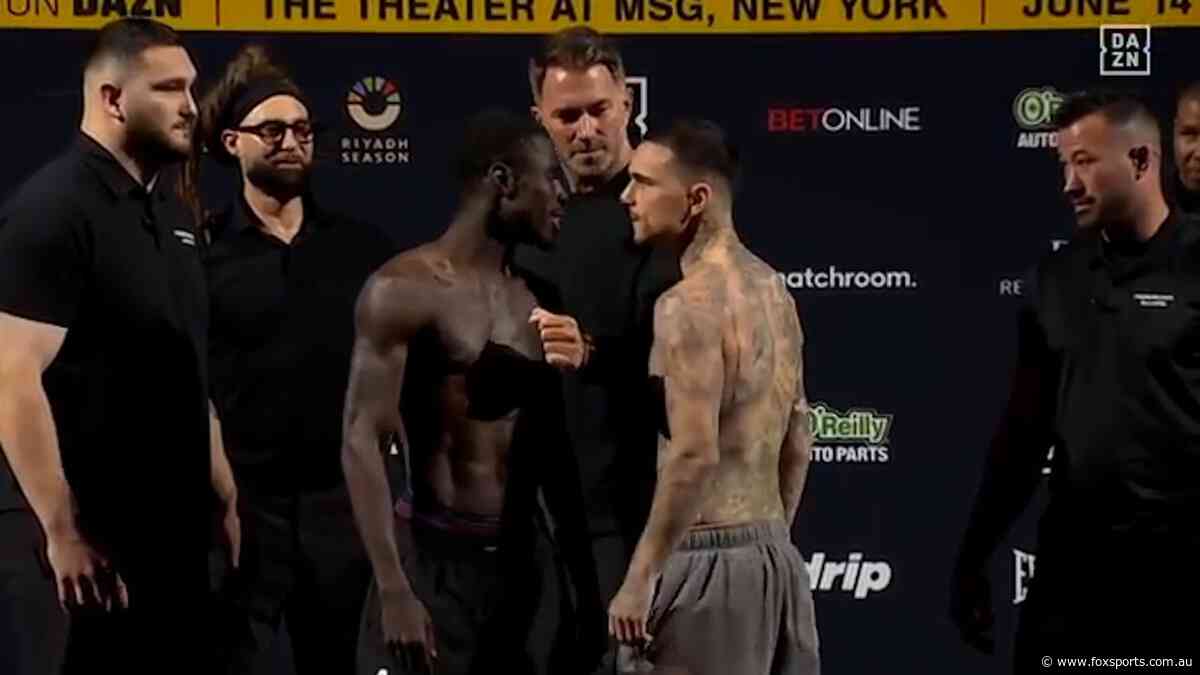 ‘Get this mother***er outta here’: Security called in fiery weigh-in as Aussie warned over costly move