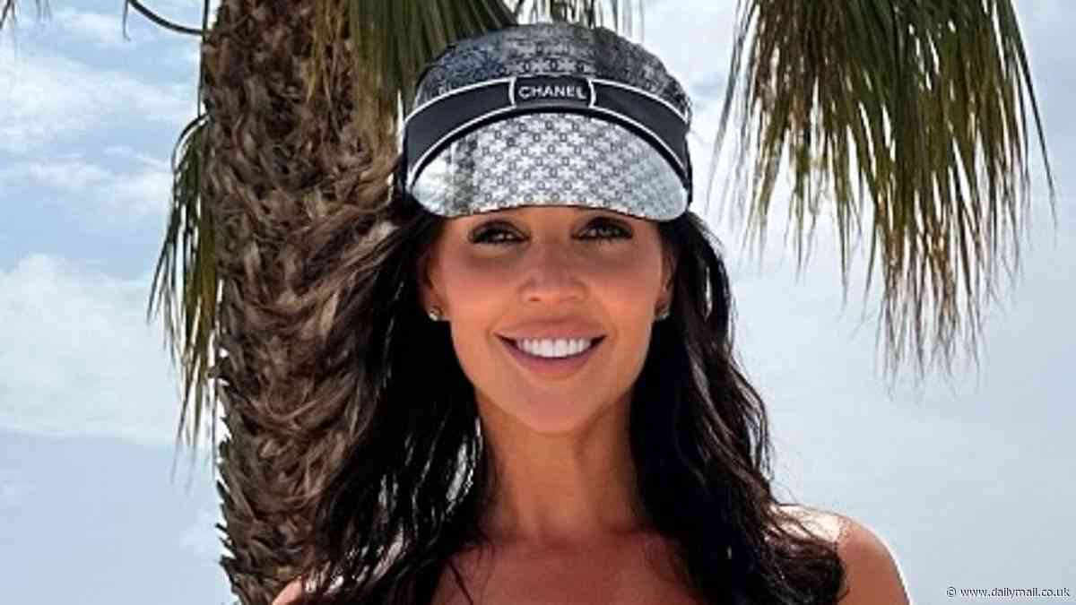 Danielle Lloyd, 41, wows in a black mesh swimsuit during Ibiza getaway after revealing she lost two stone following shock skin cancer diagnosis