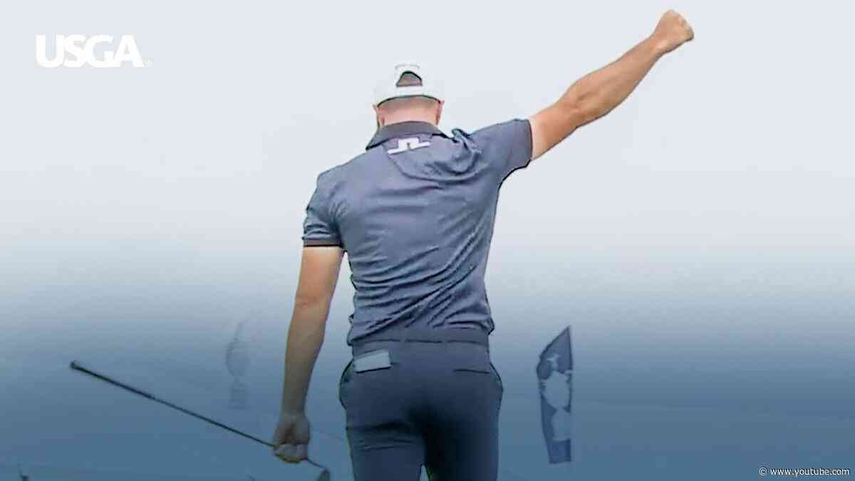 2025 U.S. Open: Viktor Hovland Holes Out for Eagle at the Par-4 17th