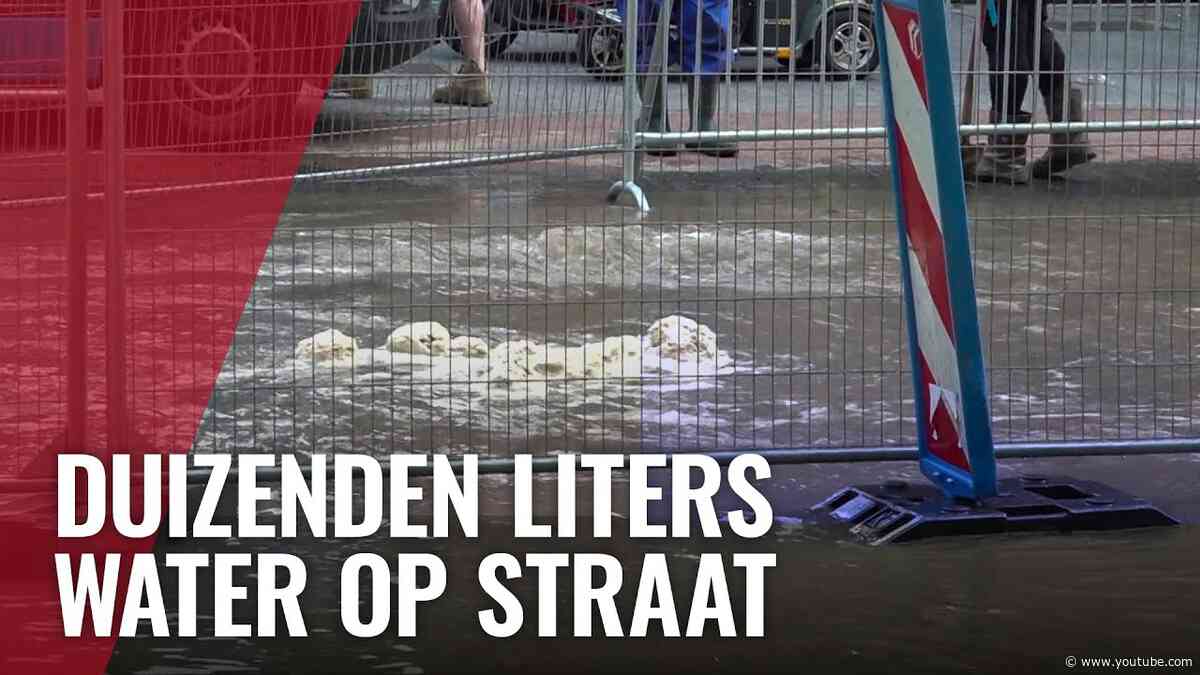 Kapotte waterleiding zorgt voor waterballet