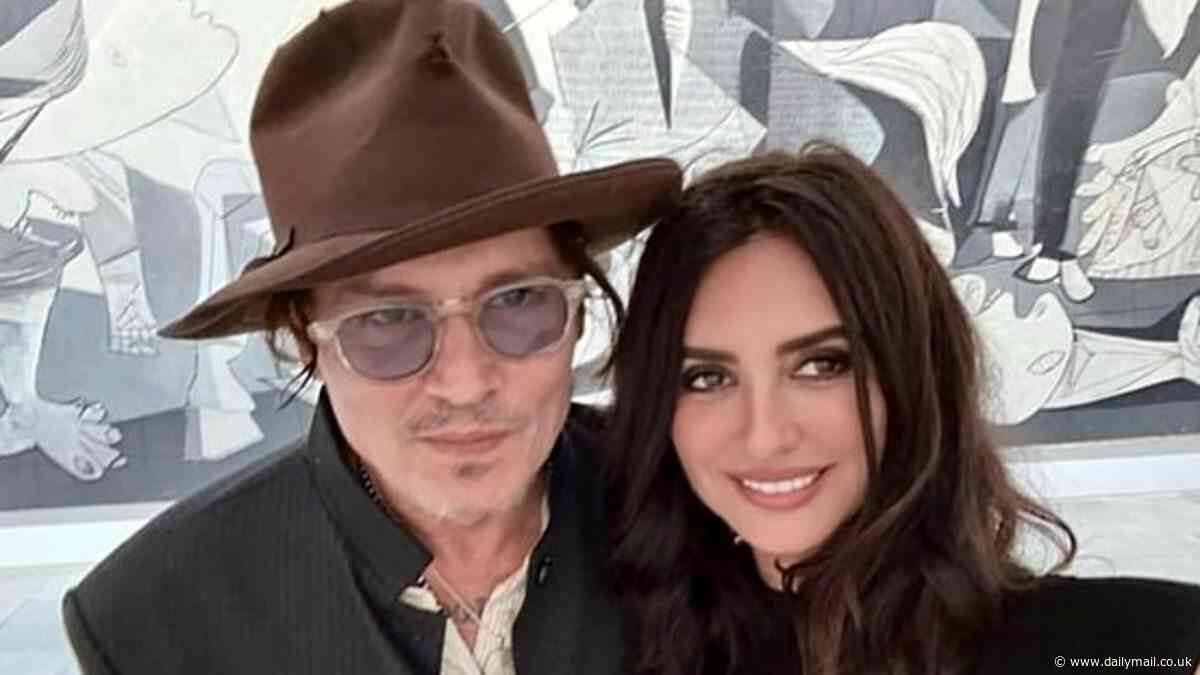 Johnny Depp and Penelope Cruz snap a smiling selfie during museum visit after reuniting for their fourth movie