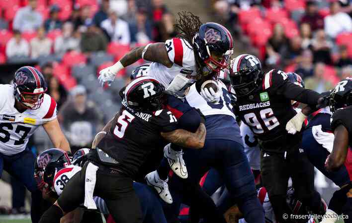 Alexander helps Alouettes top Redblacks 39-18; Montreal continues dominance in Ottawa