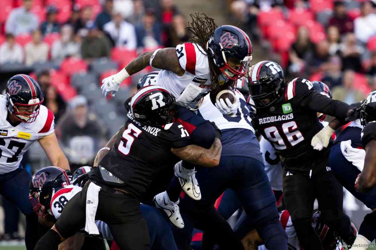 Alexander helps Alouettes top Redblacks 39-18; Montreal continues dominance in Ottawa