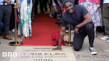 Watch: Idris Elba unveils celebratory stone at old college