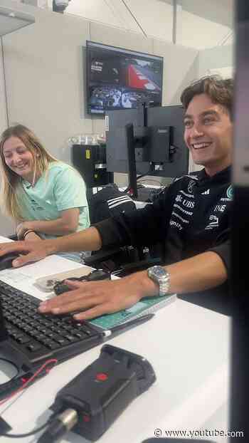 George giving Doriane advice on driving Circuit Gilles Villeneuve 🥹 #f1 #formula1 #mercedesf1
