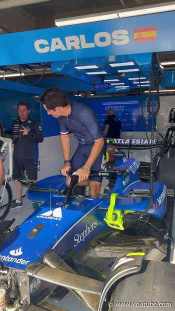 Carlos getting comfortable 🏎️ #f1 #carlossainz