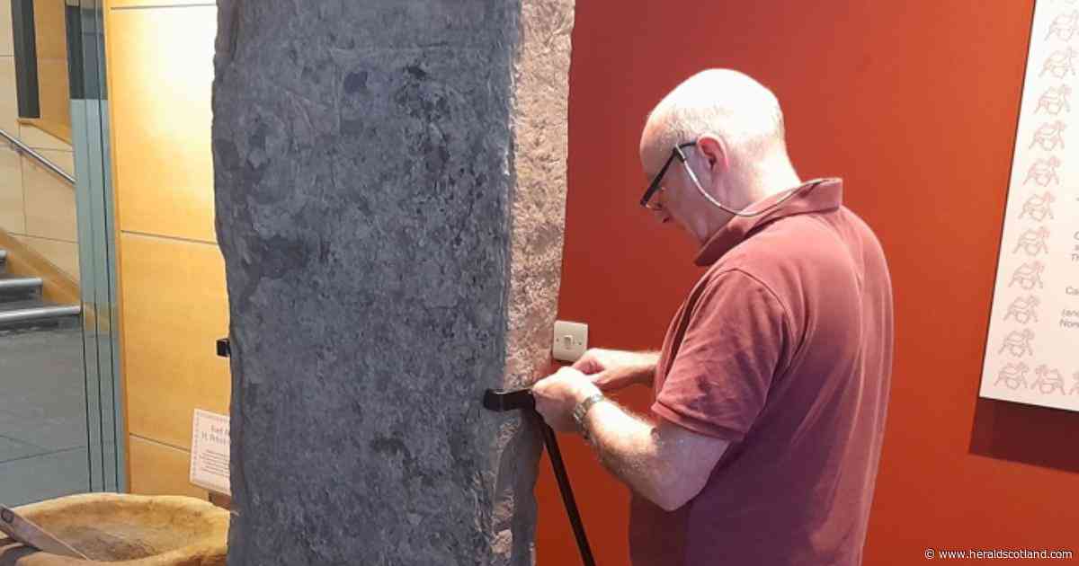 Ancient Pictish stone found by chance goes on display