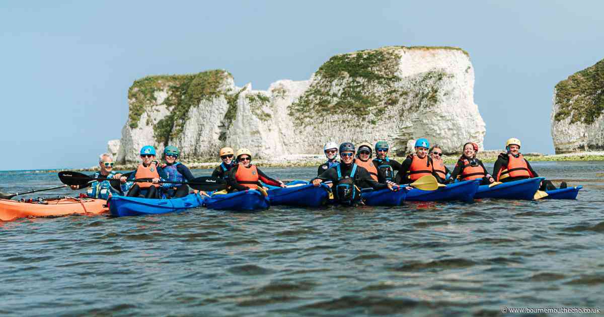 Visually impaired group enjoy kayaking along Dorset coast