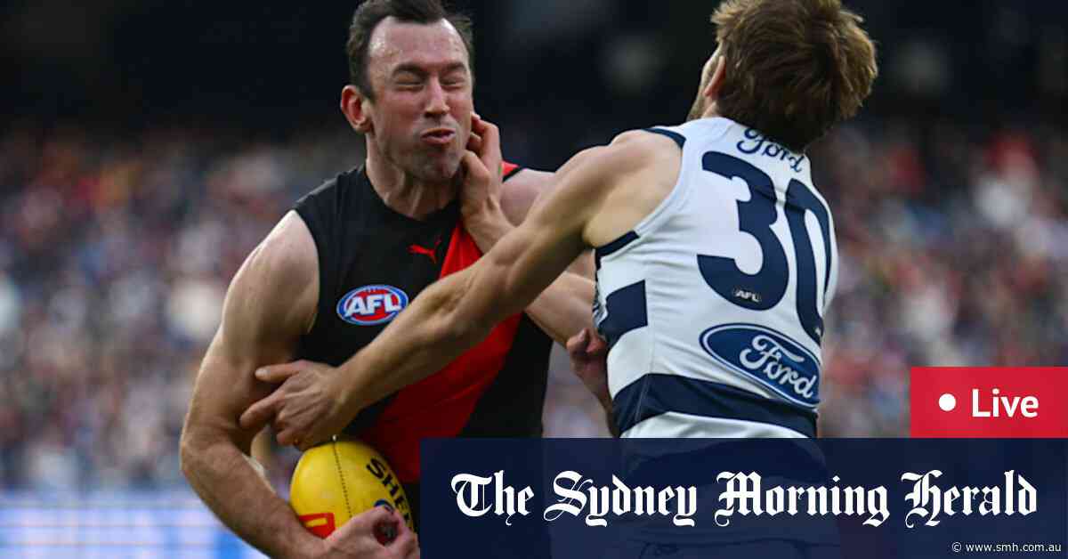 Essendon v Geelong LIVE: Ruthless Cats are teaching the young Bombers an early lesson in front of bumper MCG crowd