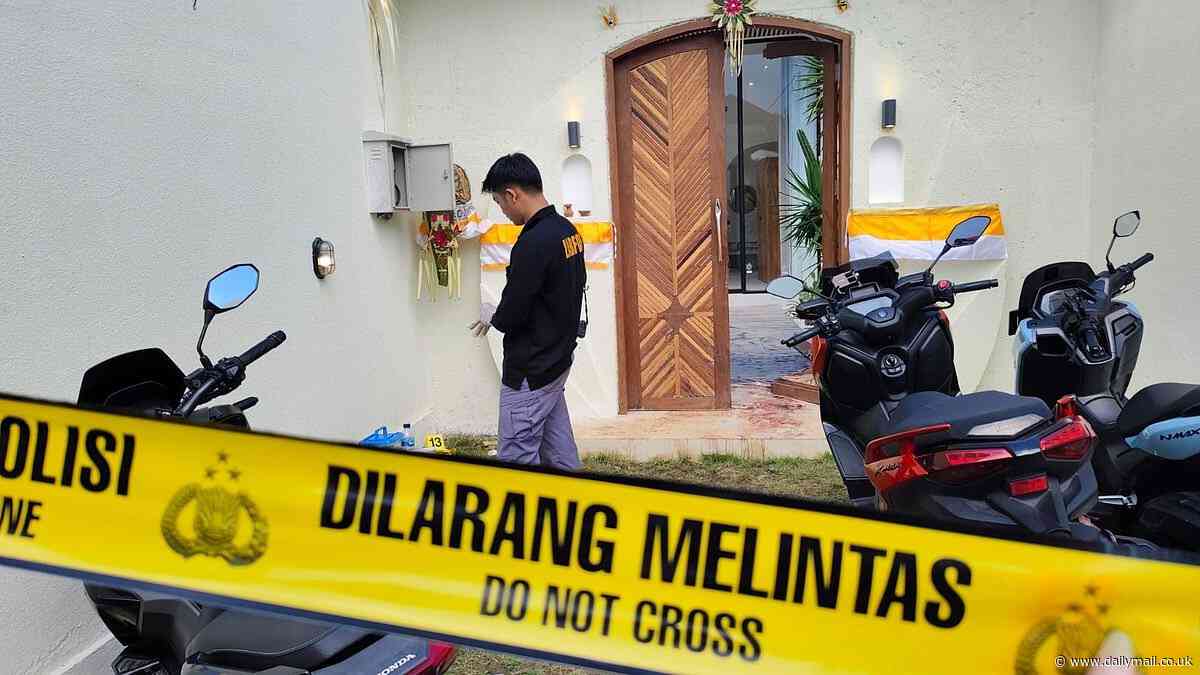 Horror as an Aussie man is shot dead and another is injured in attack at Bali villa - as local police launch a manhunt