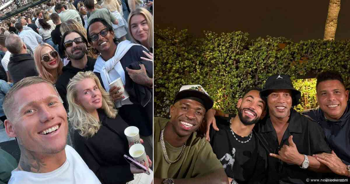 Voetbal­lers op vakantie | Go Ahead-speler met vrienden bij concert, Braziliaans onderonsje in Los Angeles