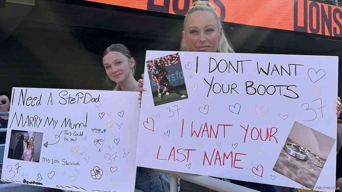 See the very thirsty marriage proposal from a single mother LUSTING after a premiership-winning footy star
