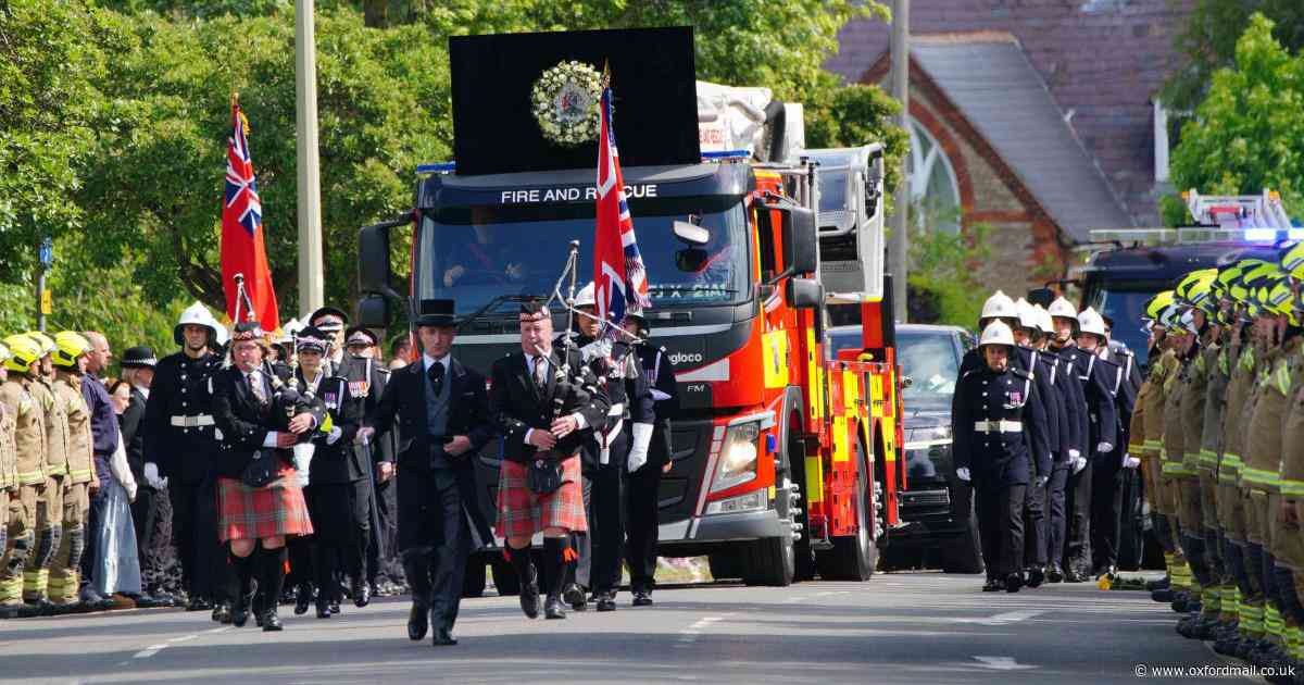 Thousands line streets to remember firefighter who died in Bicester Motion blaze