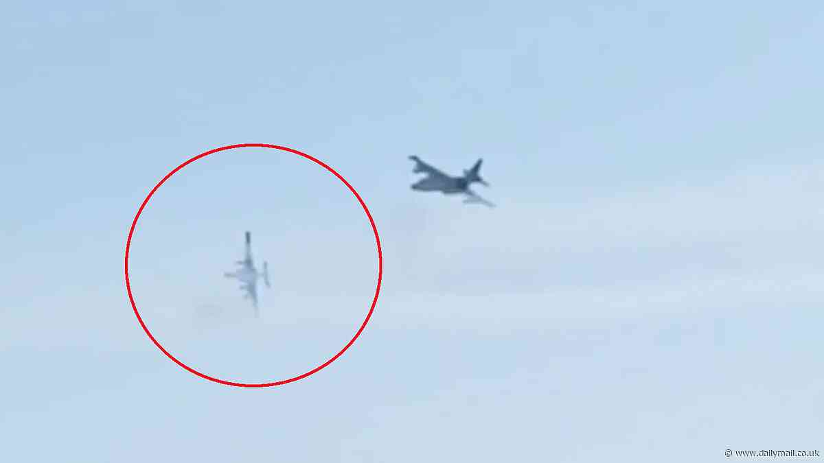Dramatic moment wing falls off ageing £15m Putin warplane in middle of Ukraine attack mission - as amazingly pilot survives