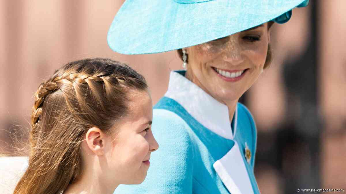 Princess Charlotte twins with Princess Kate in pastels at Trooping the Colour 2025