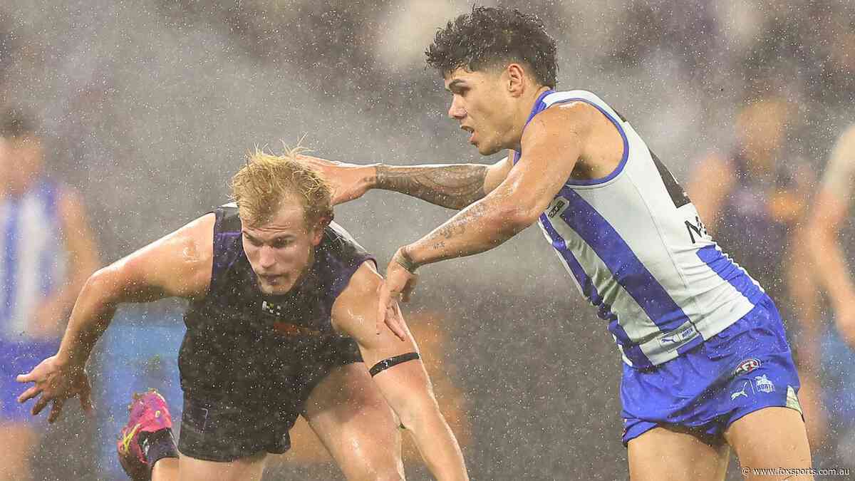 Dockers clap back with epic wet weather surge after Roos’ early ‘schooling’ — LIVE