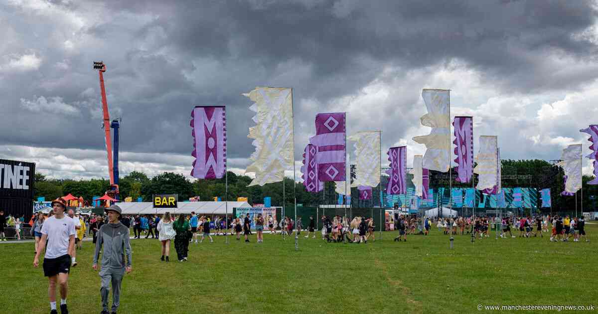 Dramatic footage shows heavy rain at Parklife 2025 as partygoers run for shelter