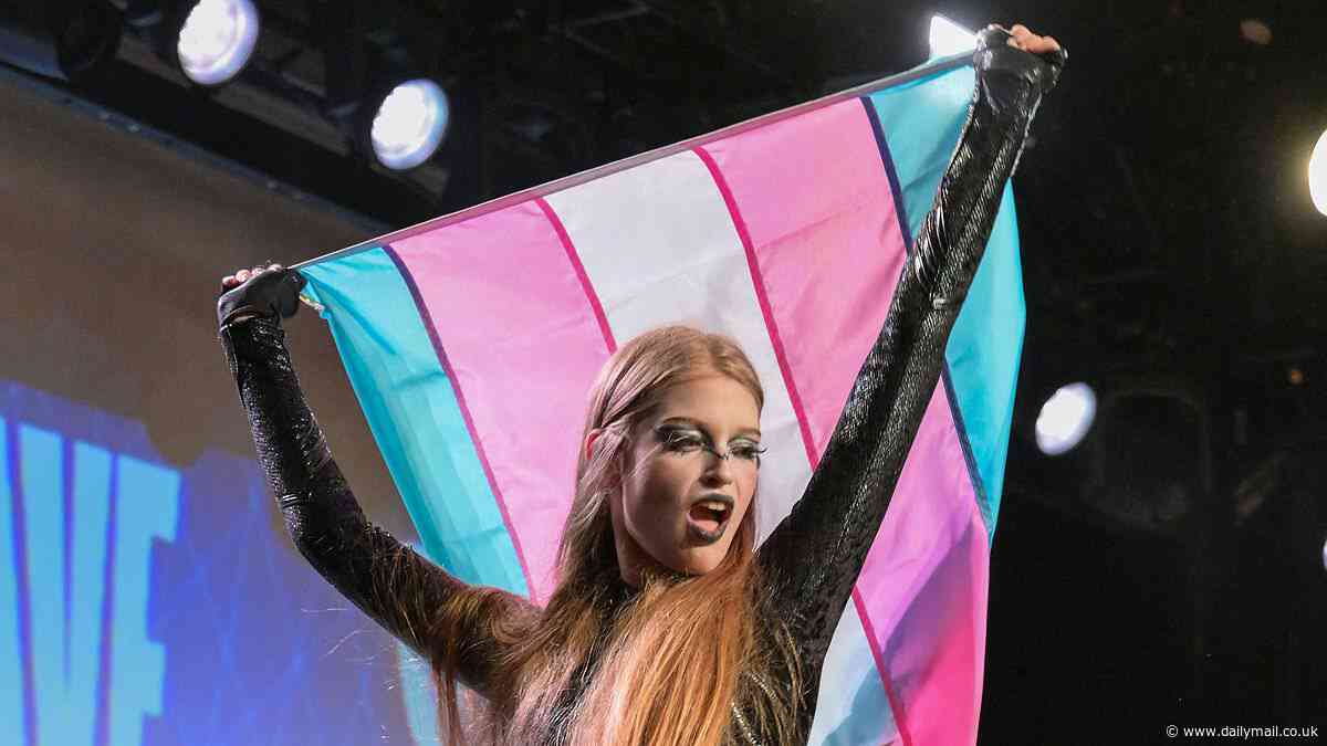 Elon Musk's transgender daughter Vivian Jenna Wilson dances with Trans Pride flag at drag show raising cash for immigrants' legal bills